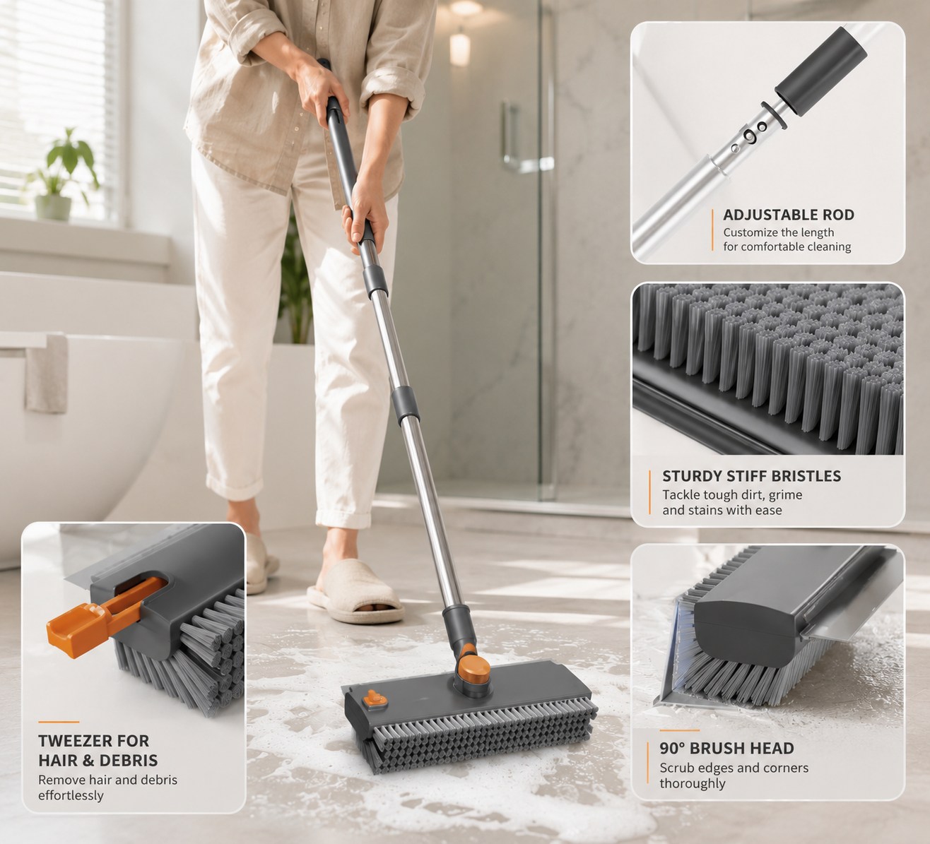 Scrub Hero™ No-Kneel Scrub Brush