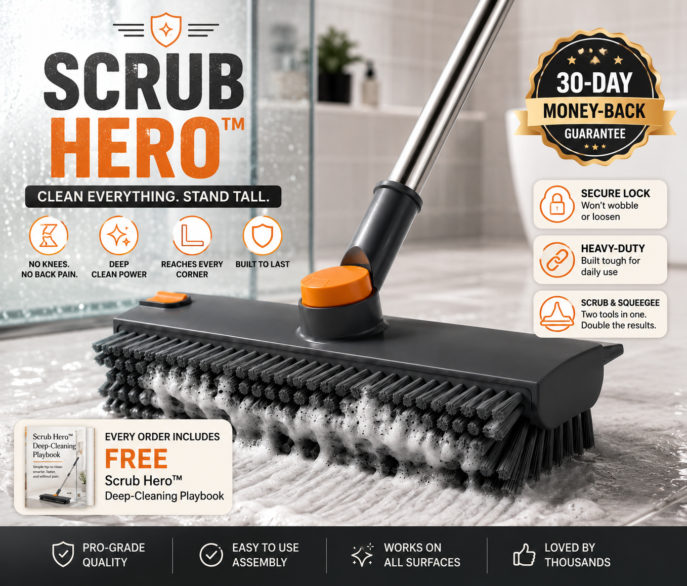 Scrub Hero™ No-Kneel Scrub Brush