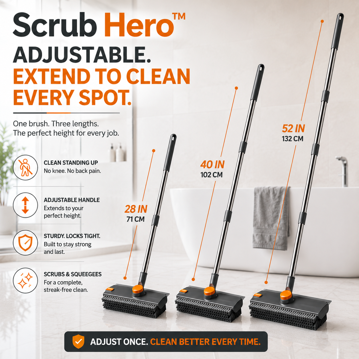 Scrub Hero™ No-Kneel Scrub Brush
